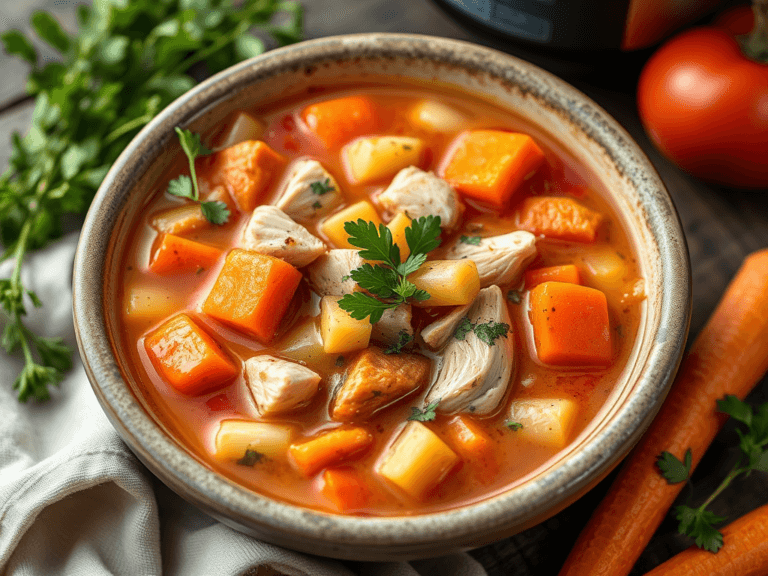 Diabetic Recipe for Crock Pot Soup with Chicken: How to Serve It