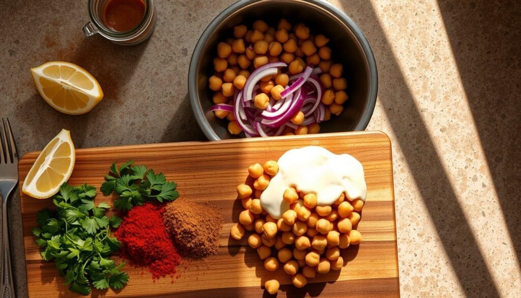 Moroccan Spiced Chickpea Salad Recipe Preparation